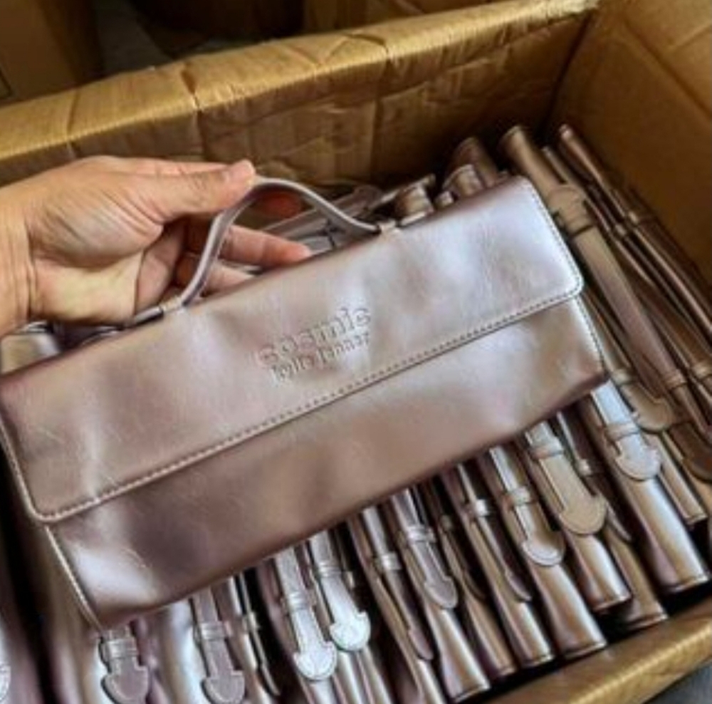 Kylie Jenner Sleek Mauve Clutch